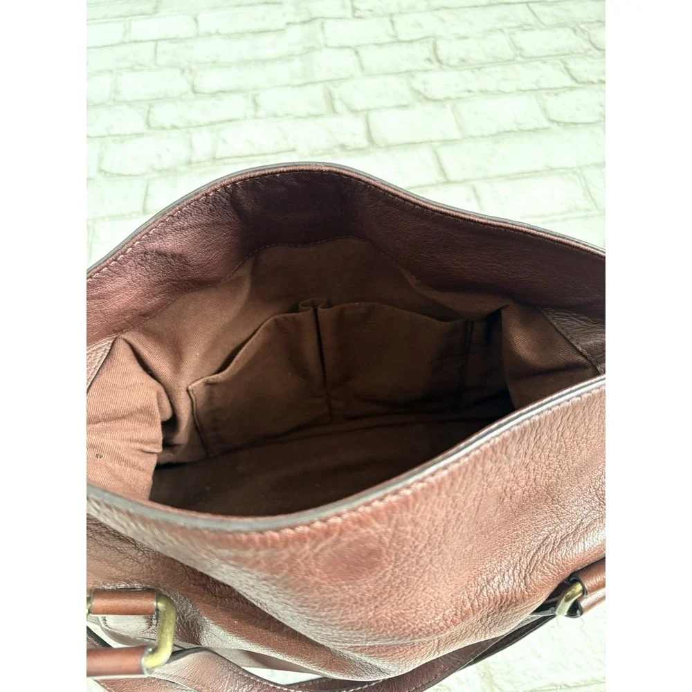 Frye Claude Cognac Leather Satchel‎ Brown Large Bag-MSRP $428